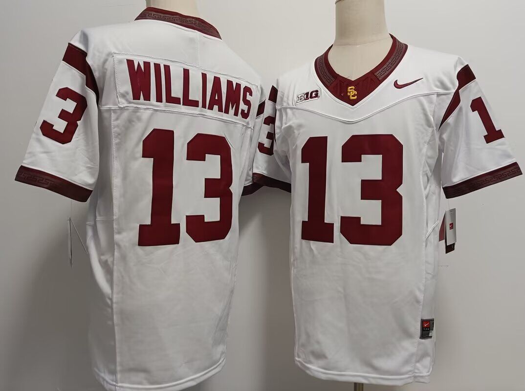 Men USC Trojans #13 Caleb Williams white 2024 Nike NCAA jersey->ncaa teams->NCAA Jersey